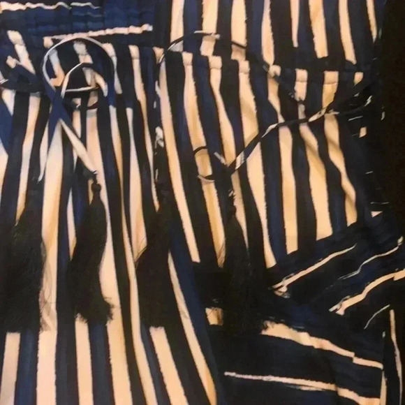 NWT CALVIN KLEIN Royal Blue & White Drawstring Waist Cold Shoulder Dress- Size 6 - Picture 13 of 13